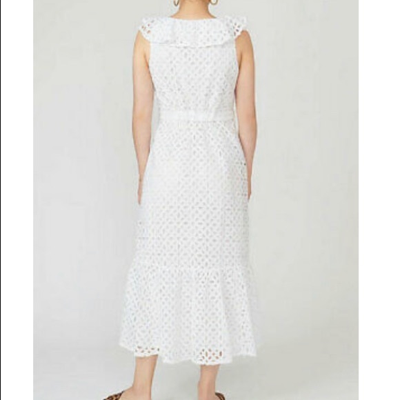 ✨SALE ✨ NWT | J Crew Tiered Midi Dress in Embroidered Eyelet - Picture 2 of 10